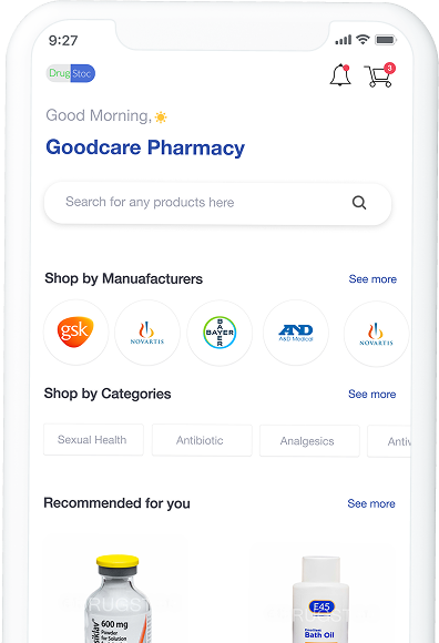 drugstoc e-commerce mobile app